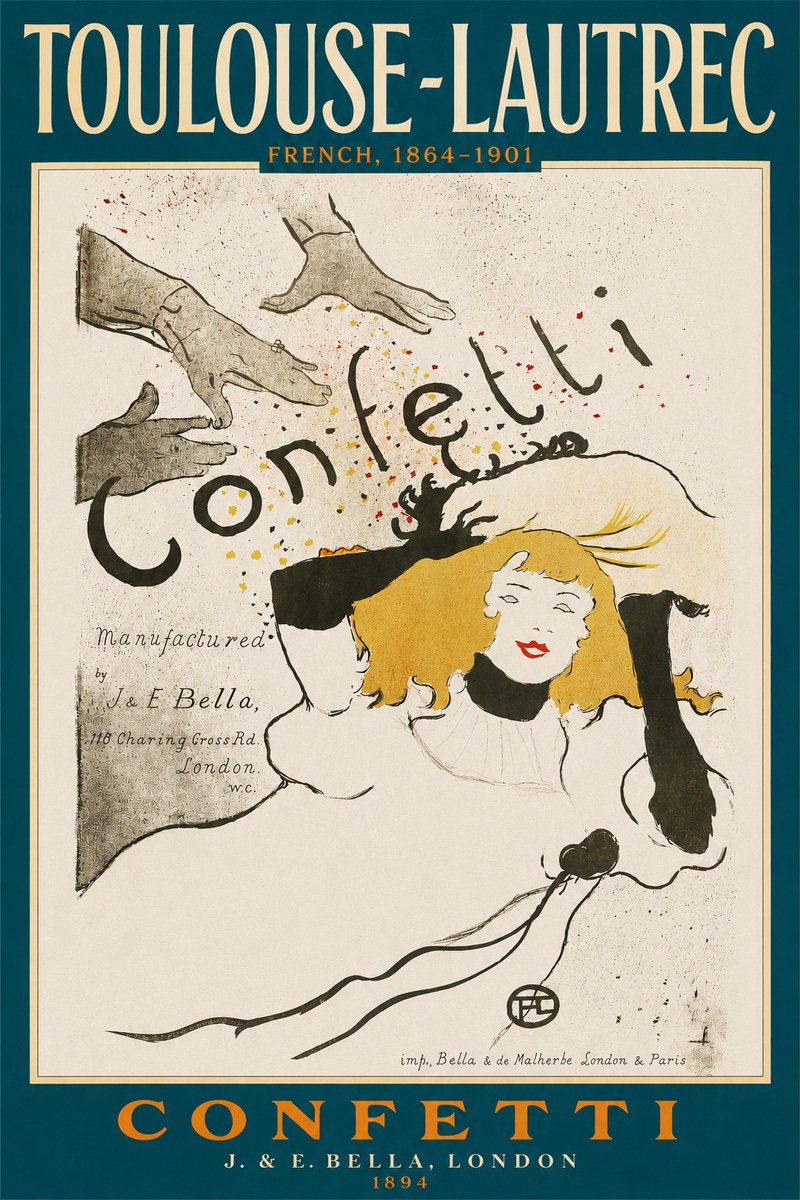 Toulouse-Lautrec Confetti No4 - Plakat