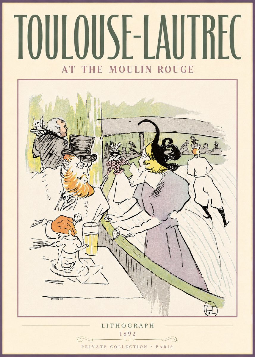 Toulouse-Lautrec At the Moulin Rouge XV No3 - Plakat
