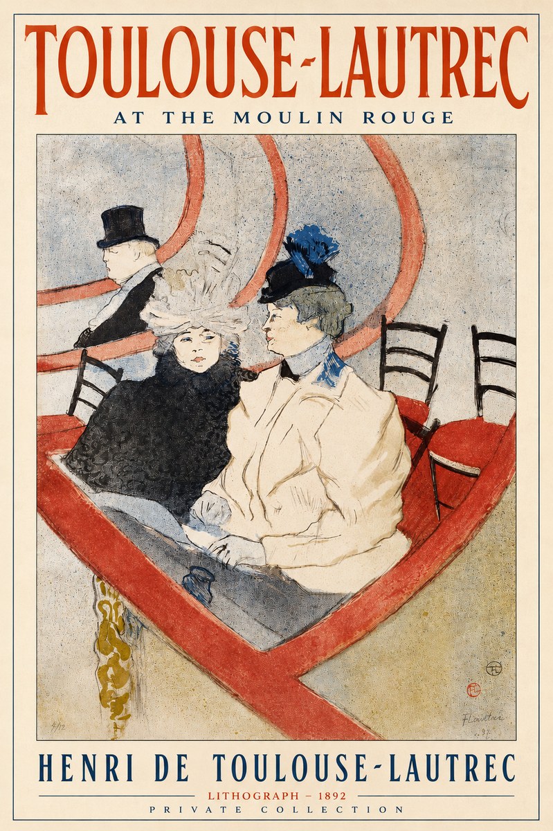Toulouse-Lautrec At the Moulin Rouge XVI No2 - Plakat