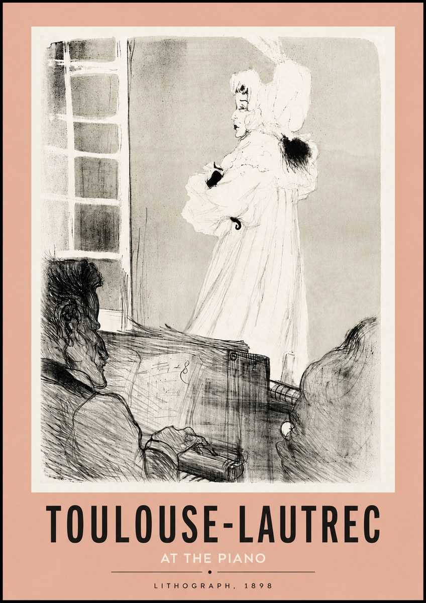 Toulouse-Lautrec At the Piano No5 - Plakat