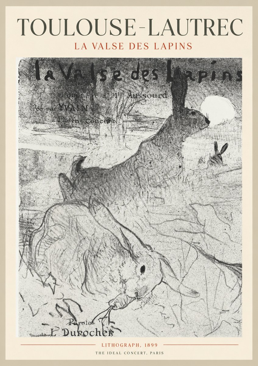 Toulouse-Lautrec La Valse Des Lapins No1 - Plakat