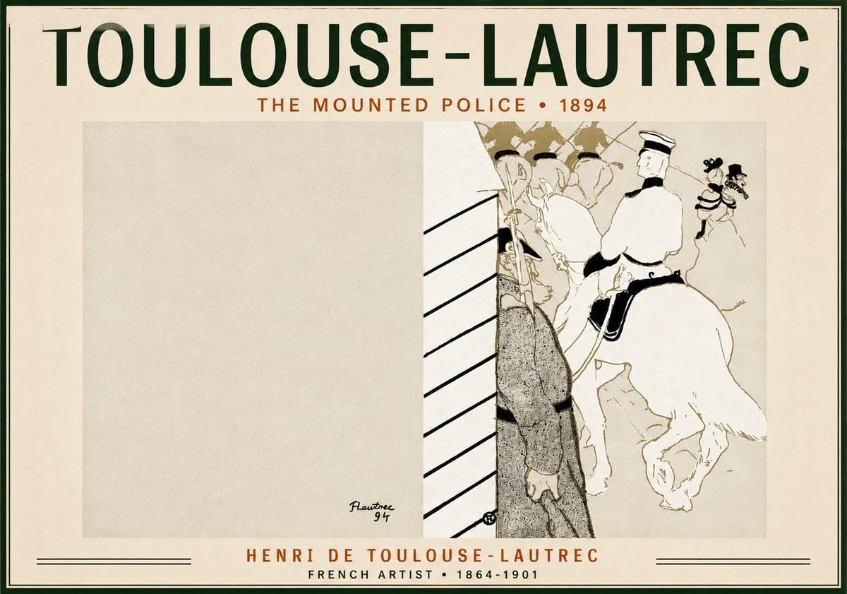 Toulouse-Lautrec The Mounted Police No6 - Plakat