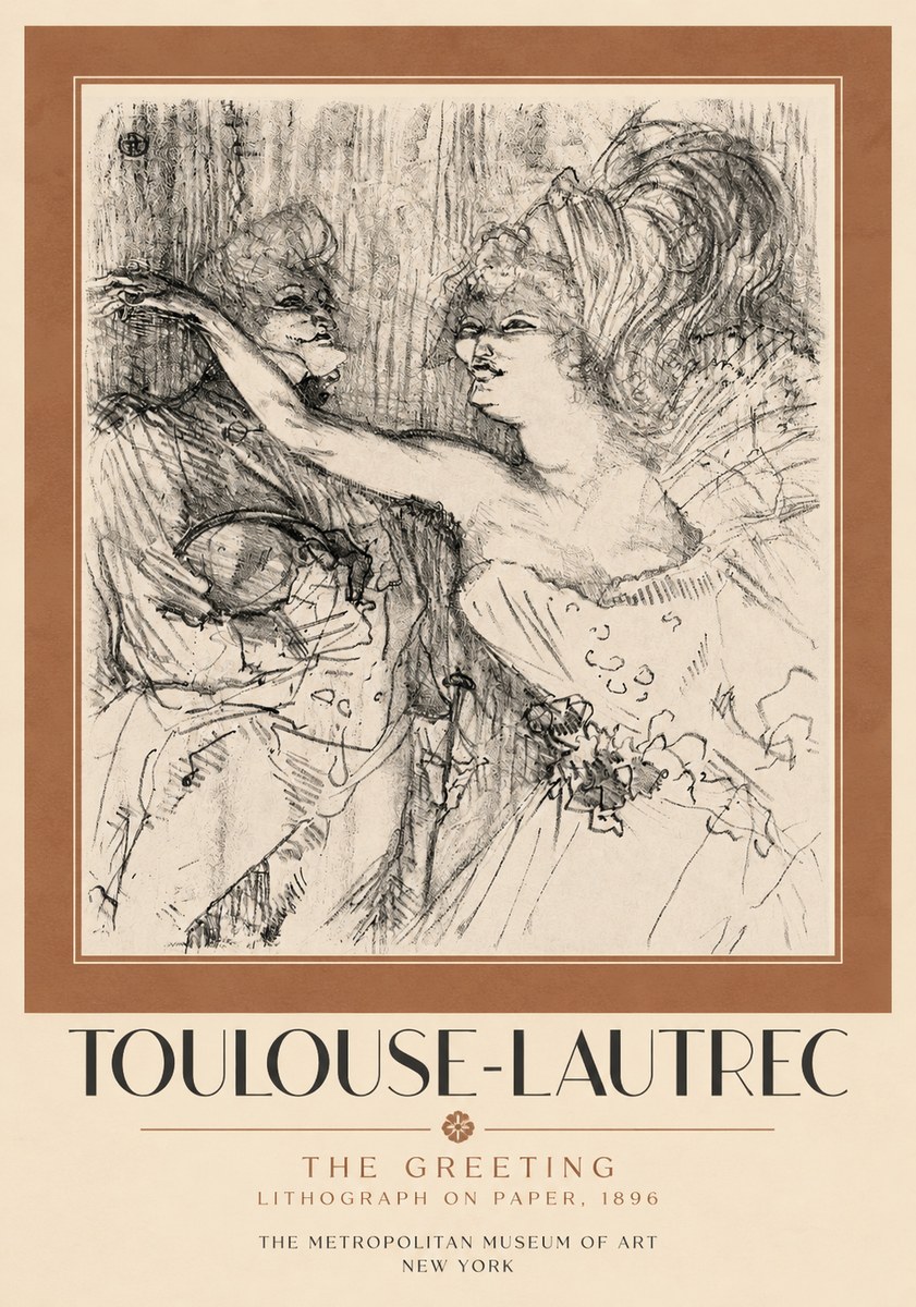 Toulouse-Lautrec The Greeting No3 - Plakat
