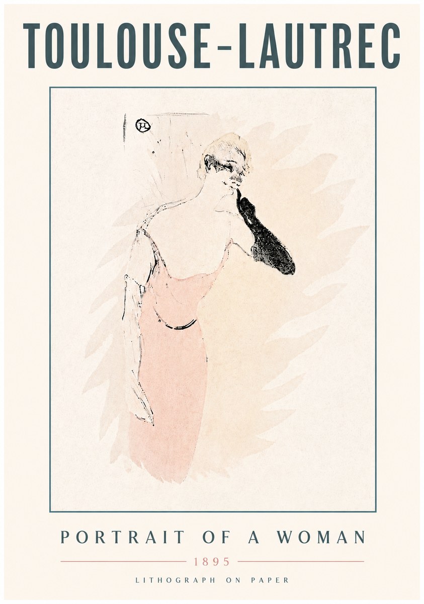 Toulouse-Lautrec Portrait of a Woman IV No5 - Plakat