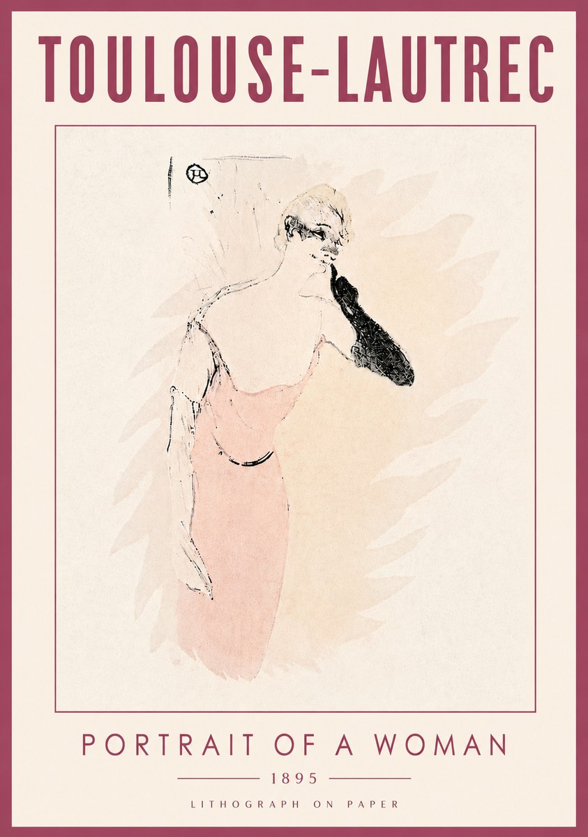 Toulouse-Lautrec Portrait of a Woman IV No6 - Plakat