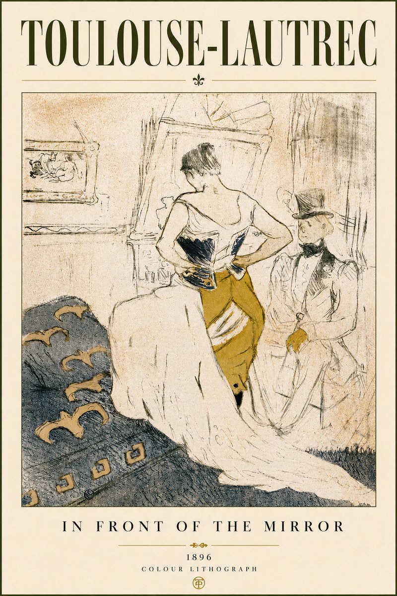 Toulouse-Lautrec In Front of the Mirror No4 - Plakat