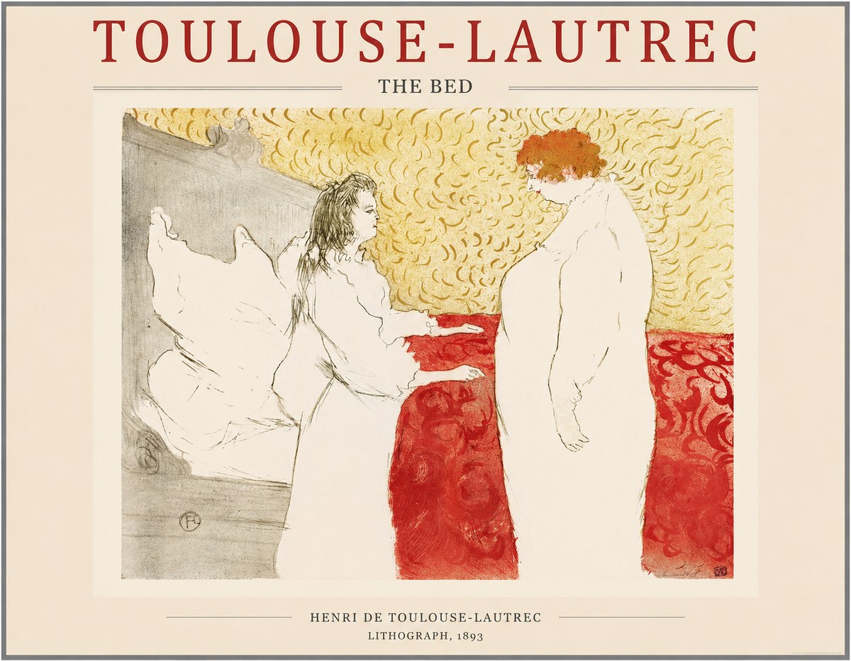 Toulouse-Lautrec The Bed No1 - Plakat