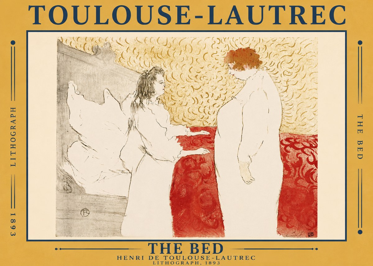 Toulouse-Lautrec The Bed No4 - Plakat