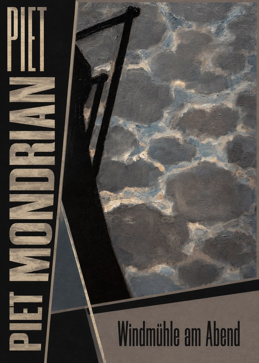 Piet Mondrian Windmühle Am Abend I No5 - Plakat