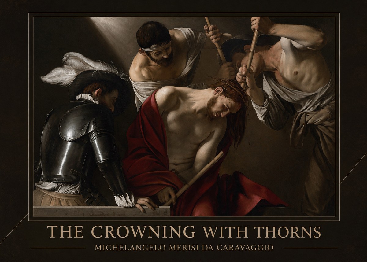 Michelangelo Merisi da Caravaggio The Crowning with Thorns I No1 - Plakat