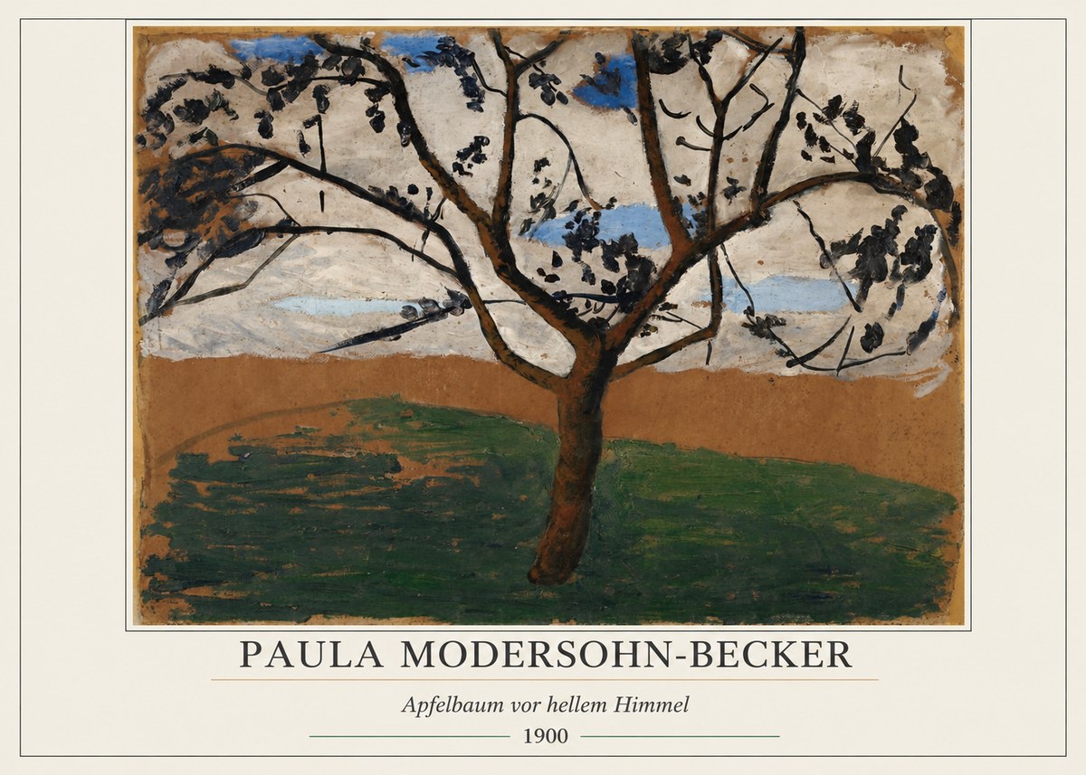 Paula Modersohn-Becker Apfelbaum Vor Hellem Himmel No5 - Plakat
