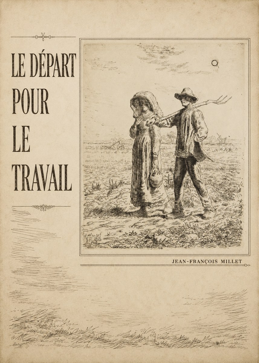 Jean-François Millet Le Départ Pour Le Travail II No3 - Plakat