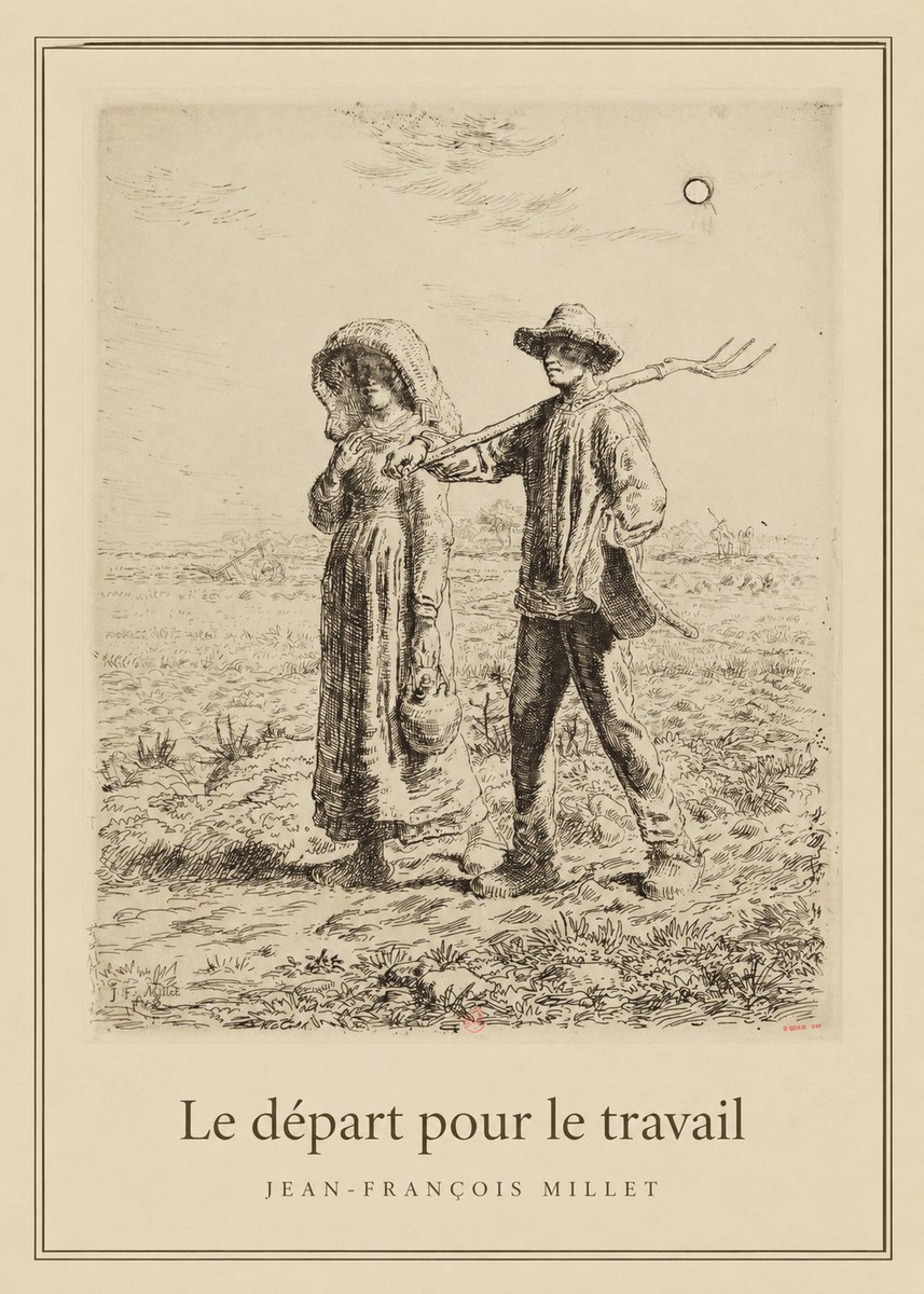 Jean-François Millet Le Départ Pour Le Travail II No4 - Plakat