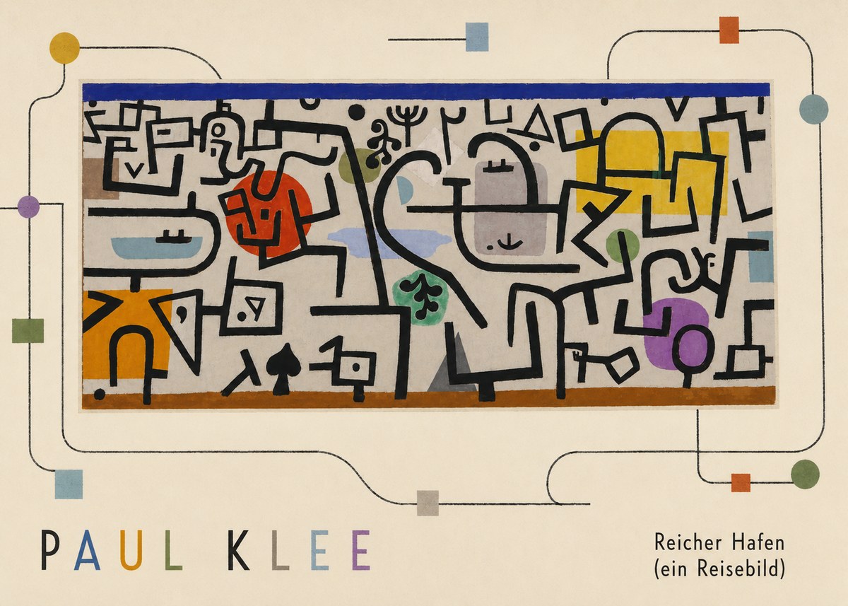 Paul Klee Reicher Hafen (Ein Reisebild) I No4 - Plakat
