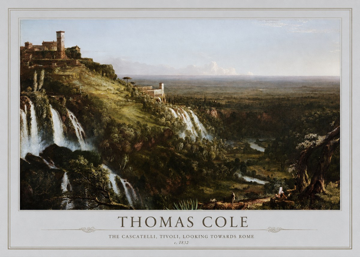 Thomas Cole The Cascatelli, Tivoli, Looking Towards Rome No6 - Plakat