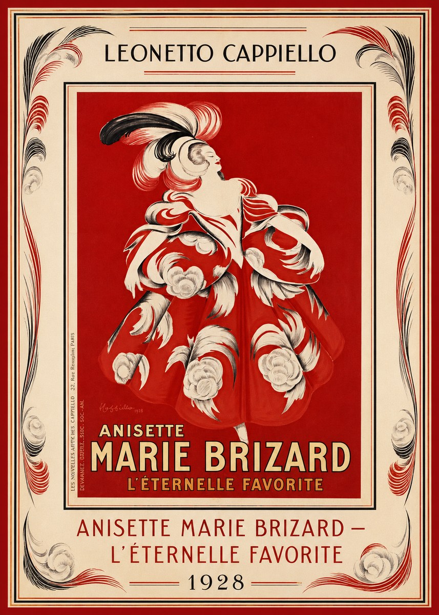 Leonetto Cappiello Ansette Marie Brizard - L'éternelle Favorite No1 - Plakat