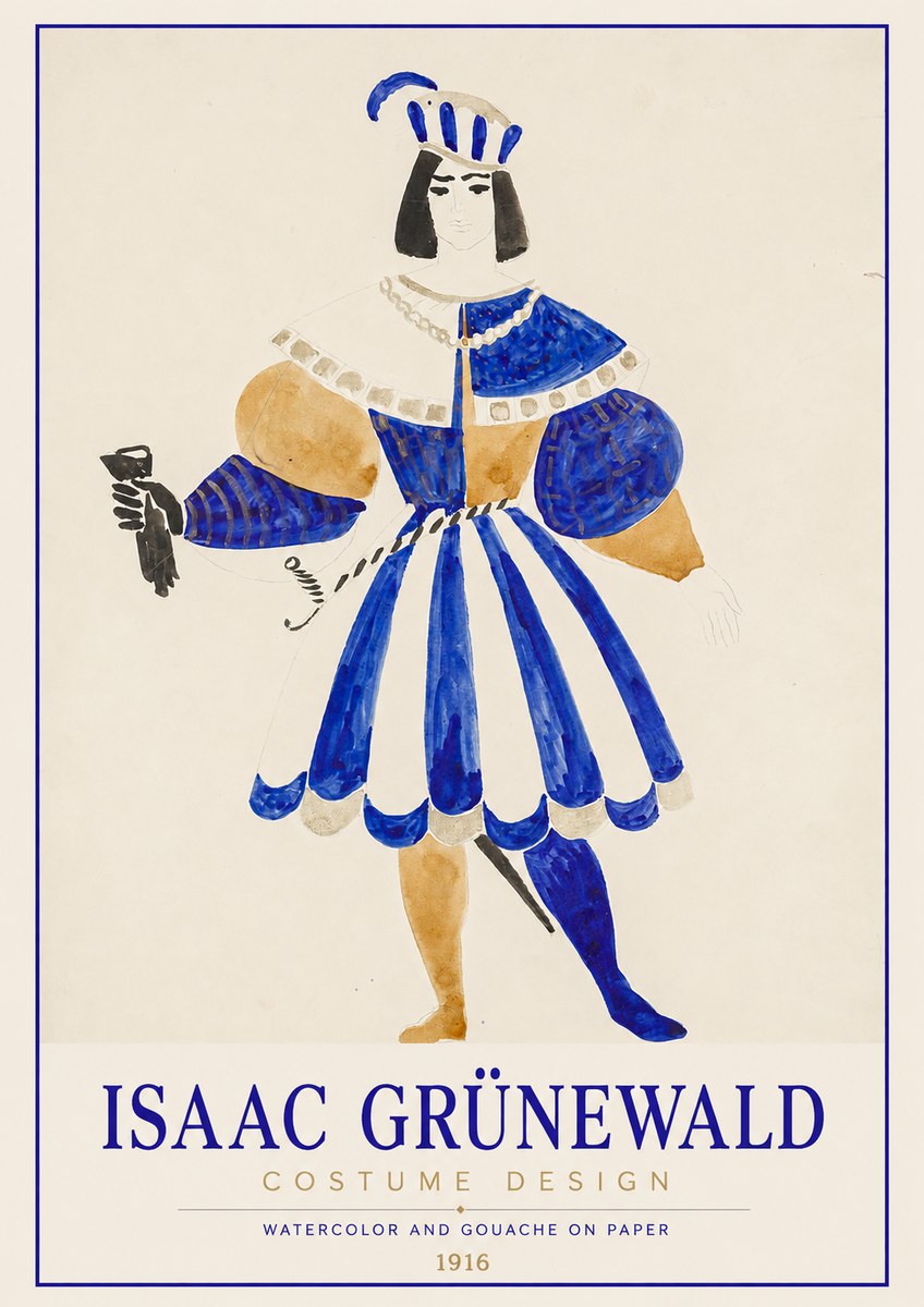 Isaac Grünewald Costume Design III No1 - Plakat