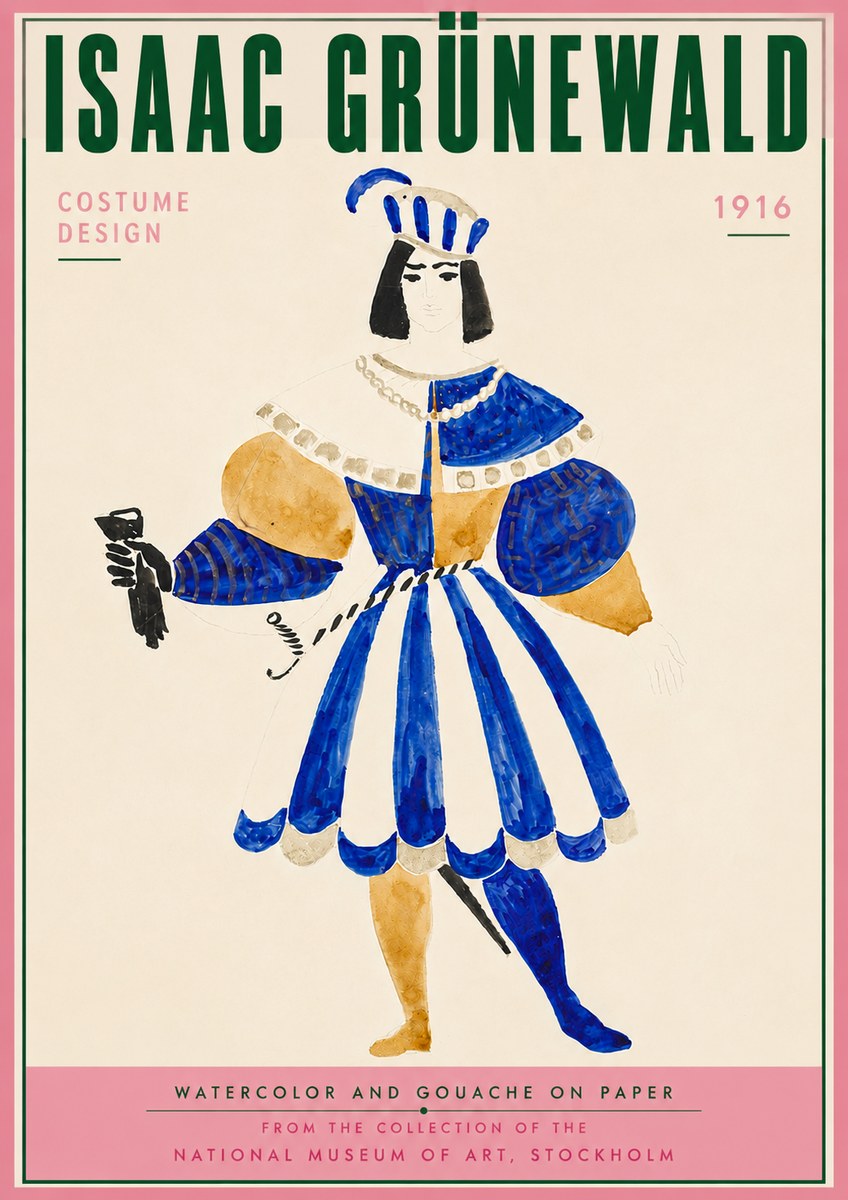 Isaac Grünewald Costume Design III No4 - Plakat