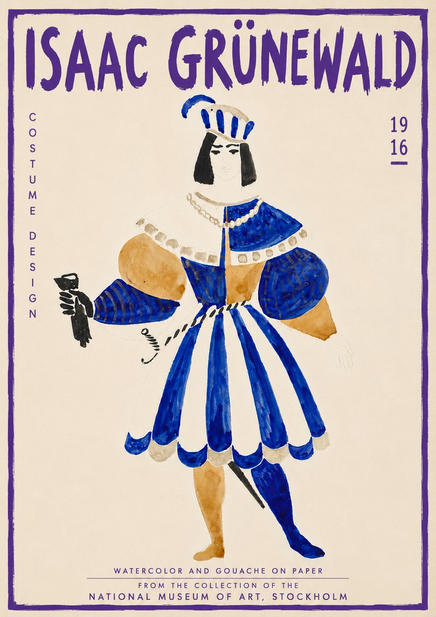 Isaac Grünewald Costume Design III No6 - Plakat