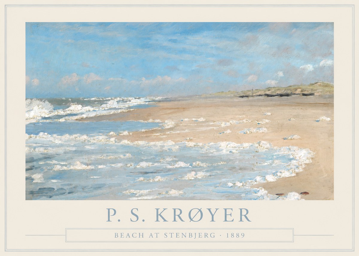 P.S. Krøyer Beach at Stenbjerg · 1889 No1 - Plakat