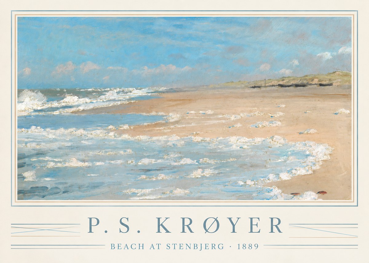 P.S. Krøyer Beach at Stenbjerg · 1889 No5 - Plakat