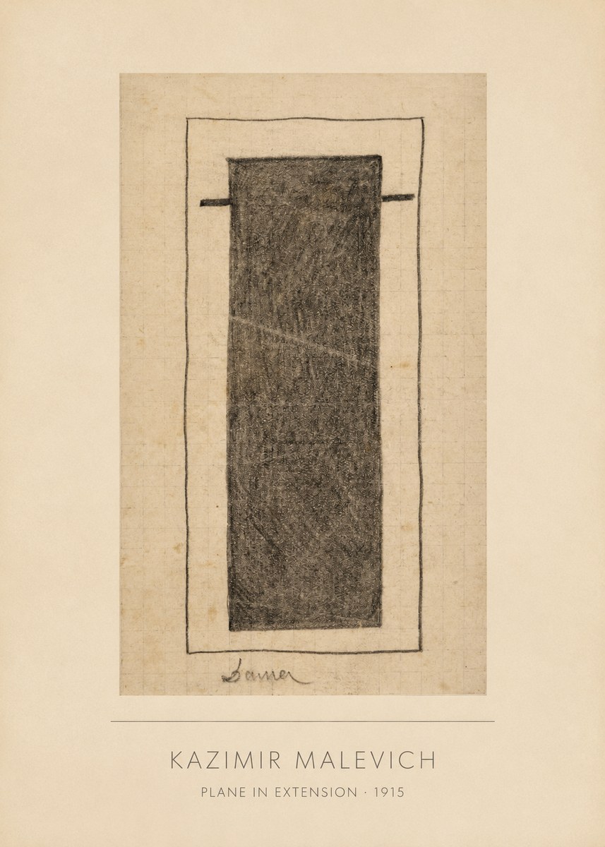 Kazimir Malevich Plane in Extension No4 - Plakat
