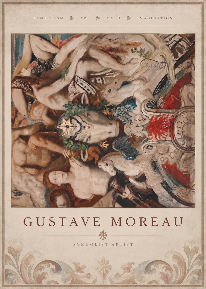 Gustave Moreau Mythological Composition No5 - Plakat