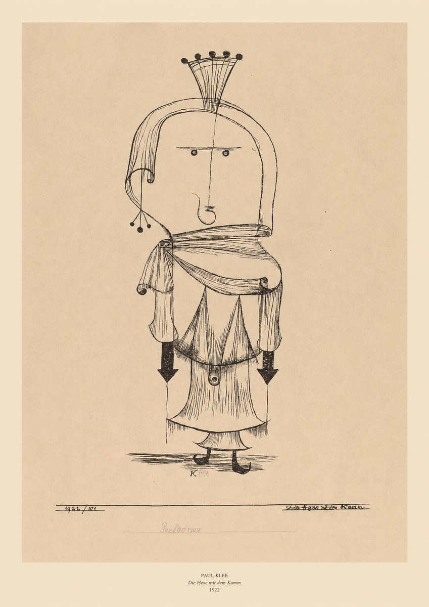 Paul Klee Die Hexe Mit Dem Kamm No6 - Plakat