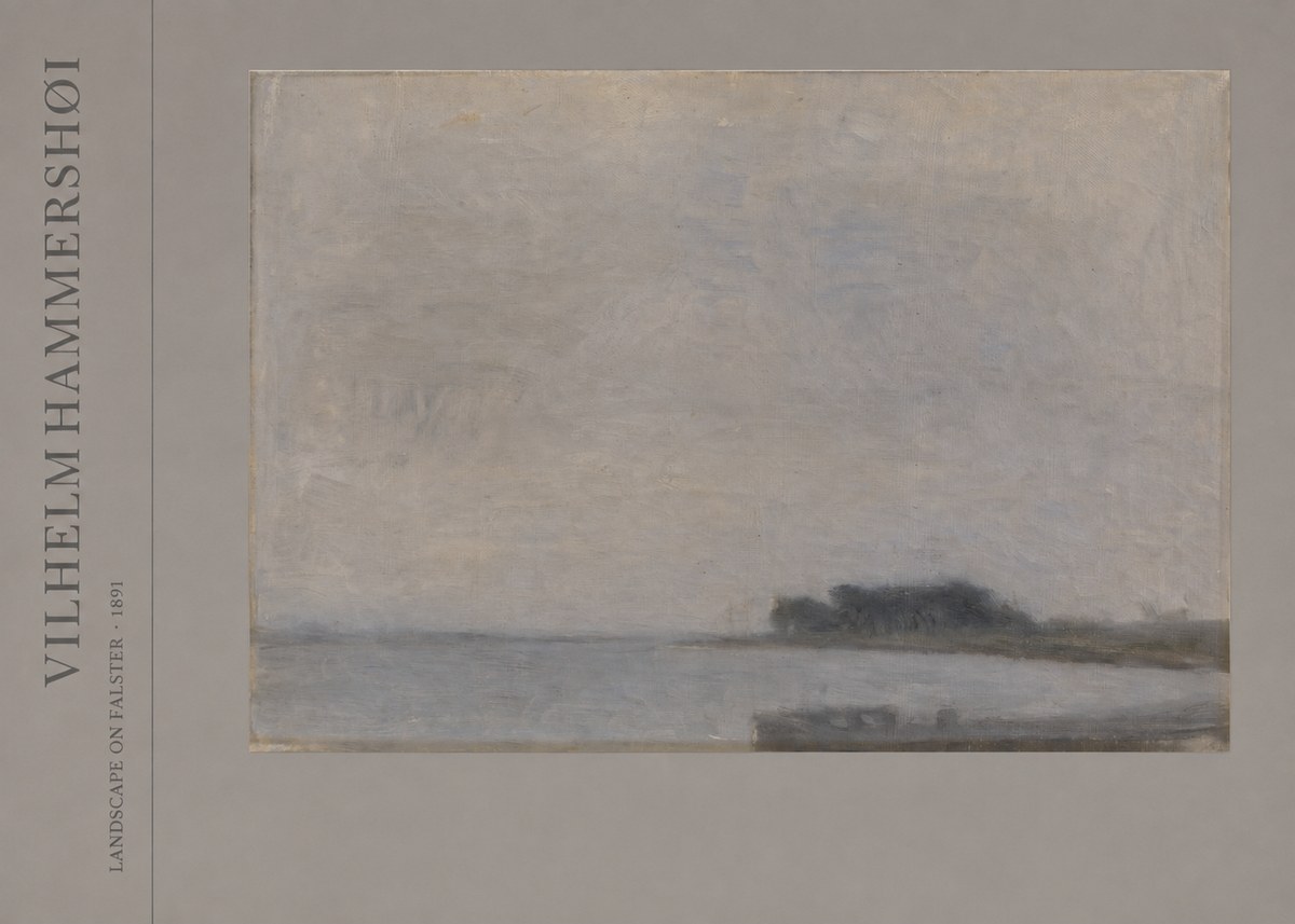 Vilhelm Hammershøi Landscape on Falster No2 - Plakat