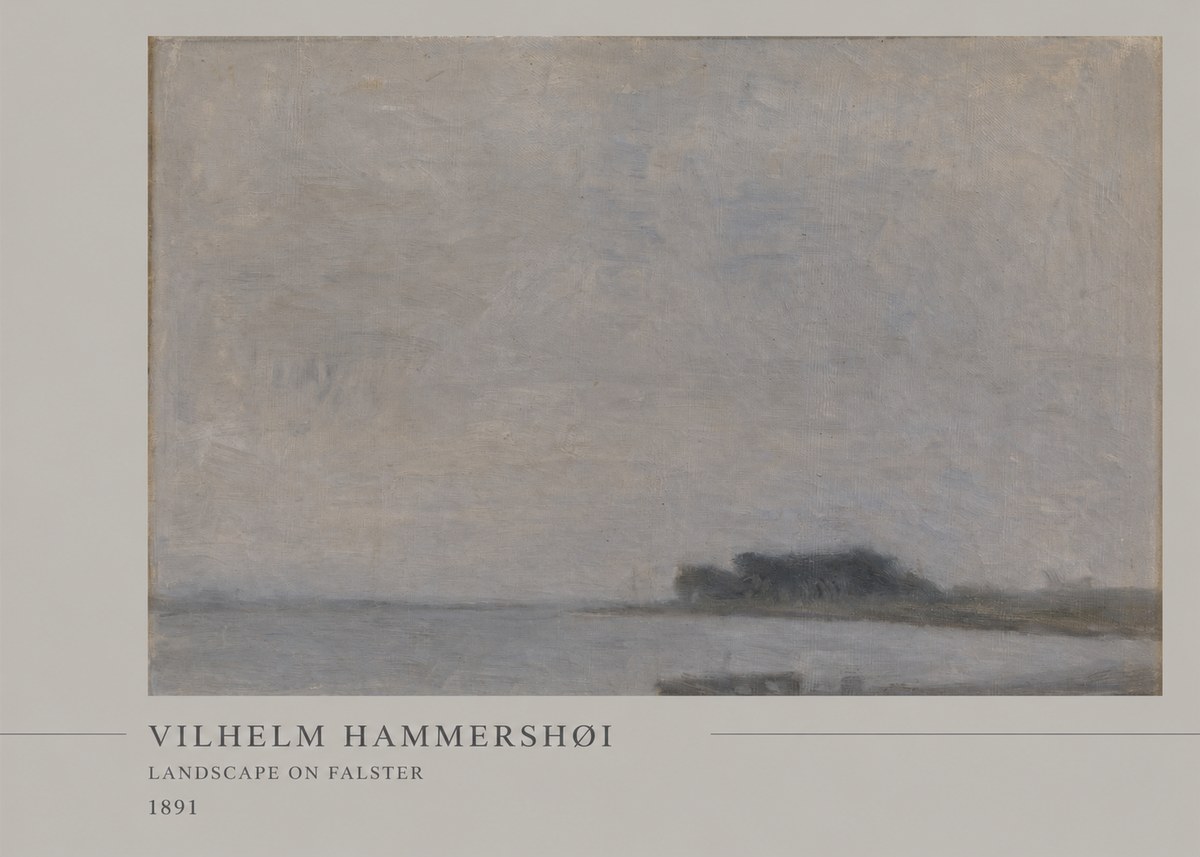 Vilhelm Hammershøi Landscape on Falster No5 - Plakat