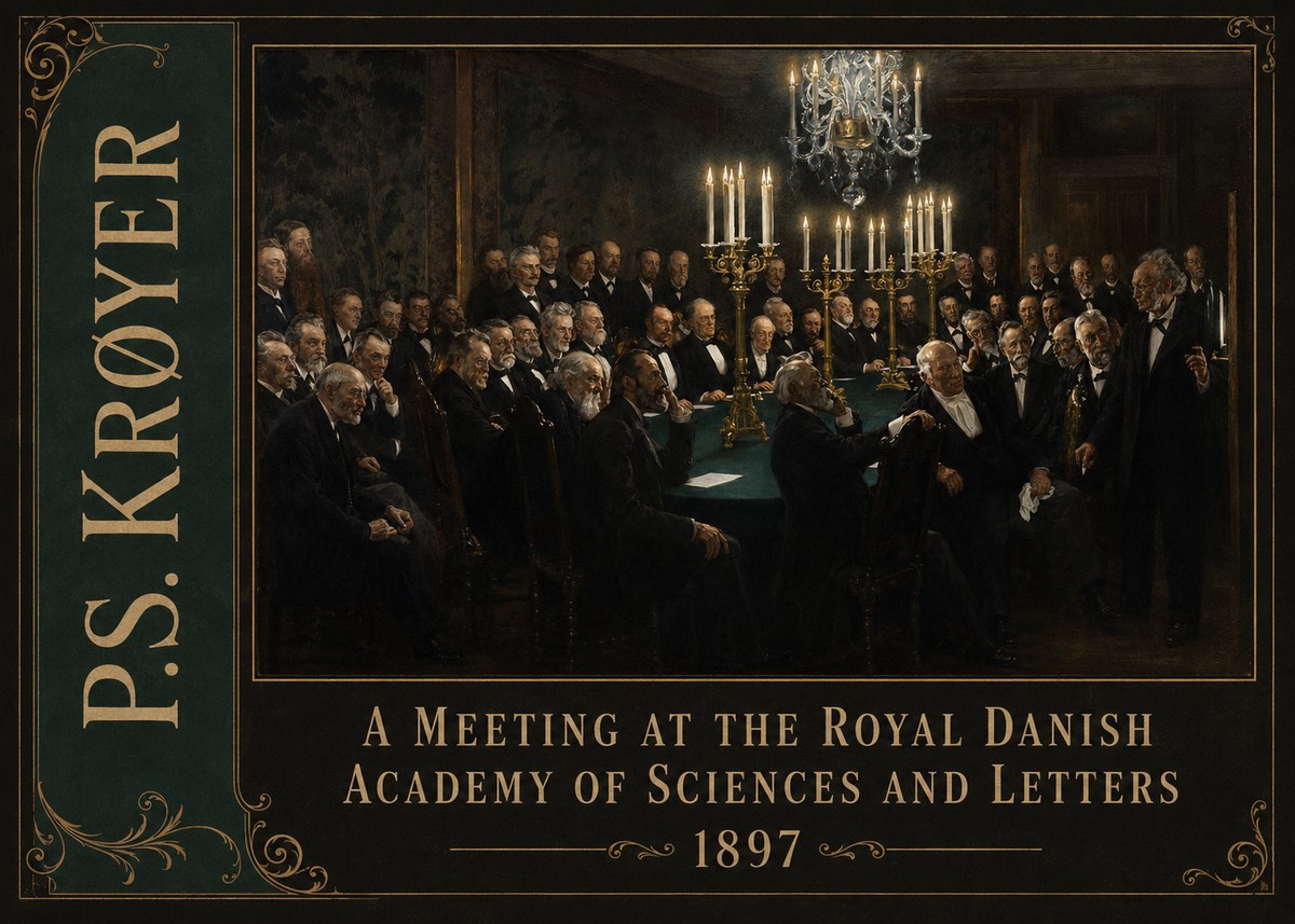 P.S. Krøyer A Meeting at the Royal Danish Academy of Sciences and Letters No2 - Plakat