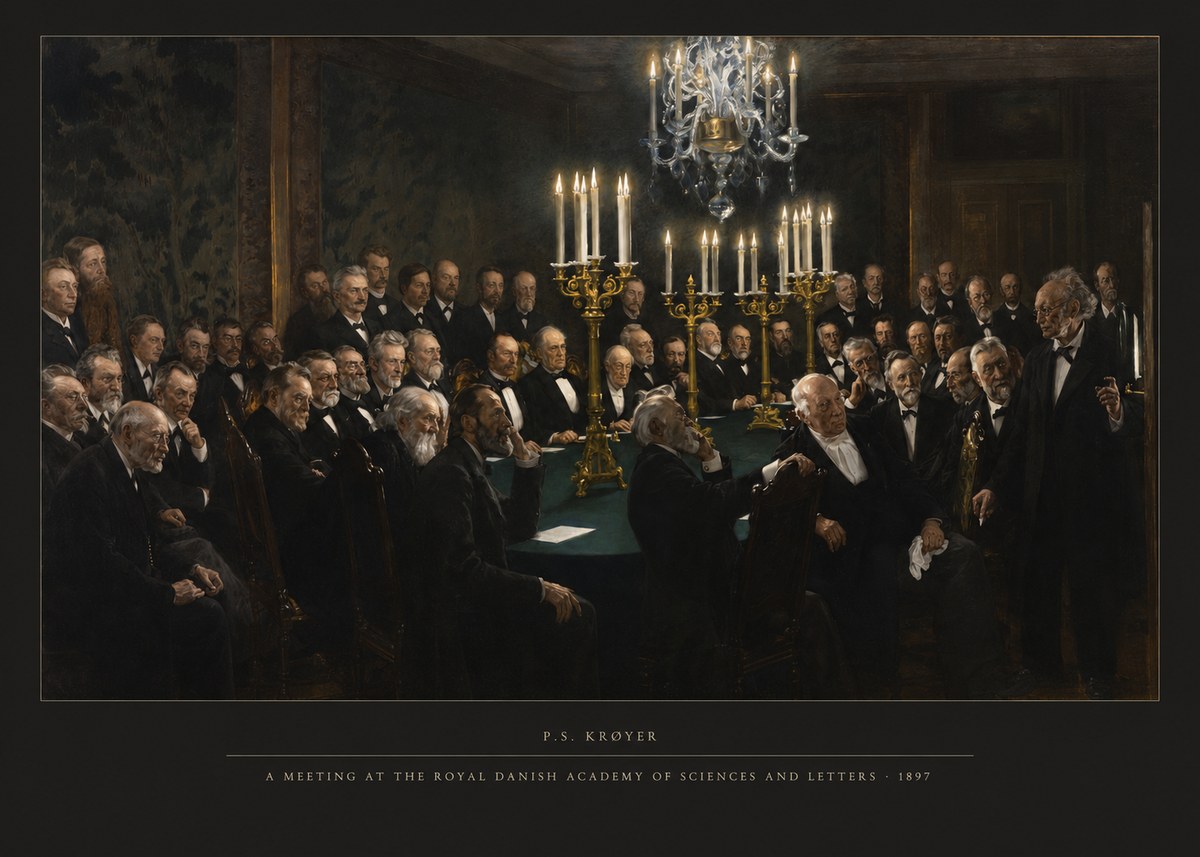P.S. Krøyer A Meeting at the Royal Danish Academy of Sciences and Letters No4 - Plakat