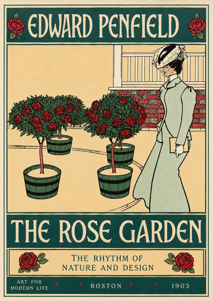 Edward Penfield The Rose Garden No3 - Plakat