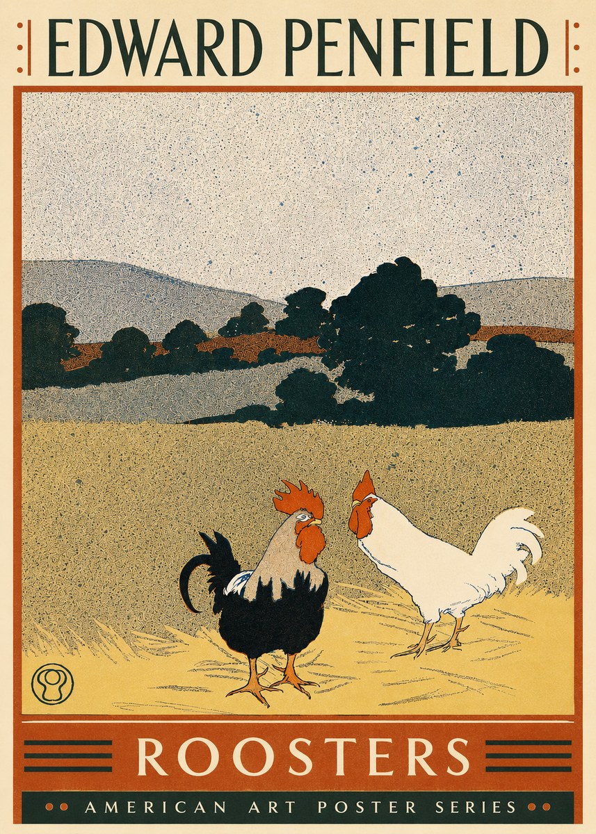Edward Penfield Roosters No4 - Plakat
