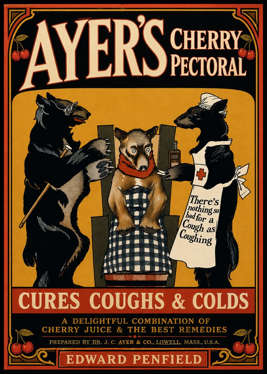 Edward Penfield Ayer's Cherry Pectoral No5 - Plakat