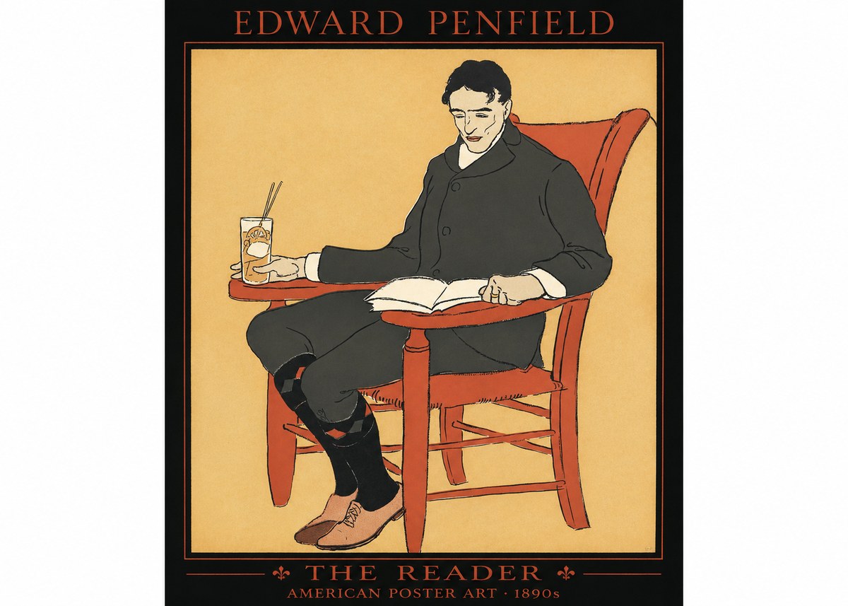 Edward Penfield The Reader II No1 - Plakat