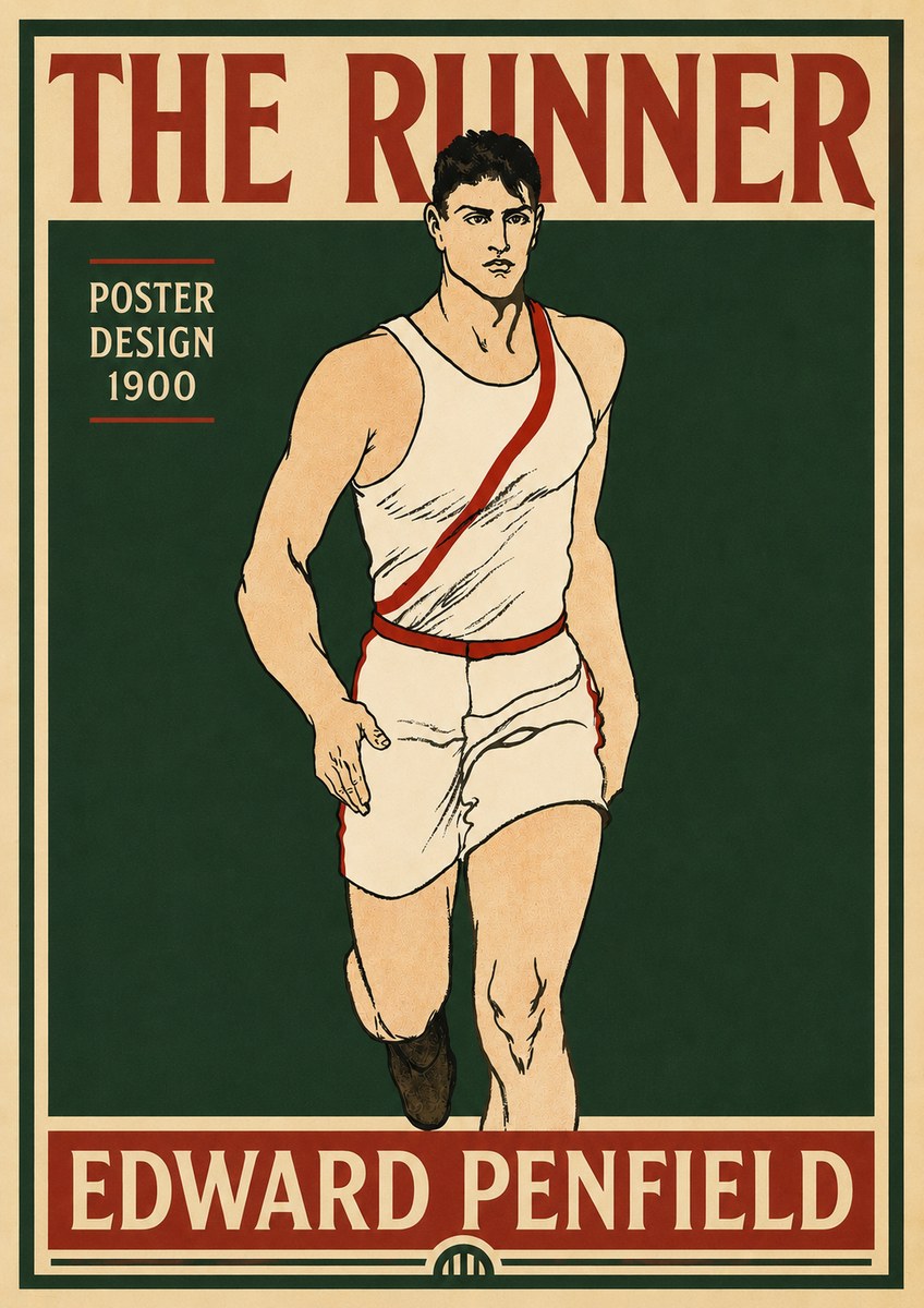 Edward Penfield The Runner No5 - Plakat