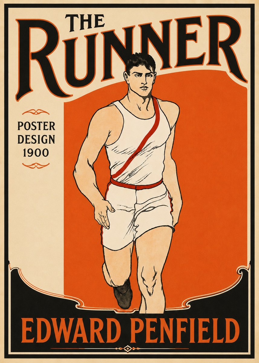 Edward Penfield The Runner No6 - Plakat