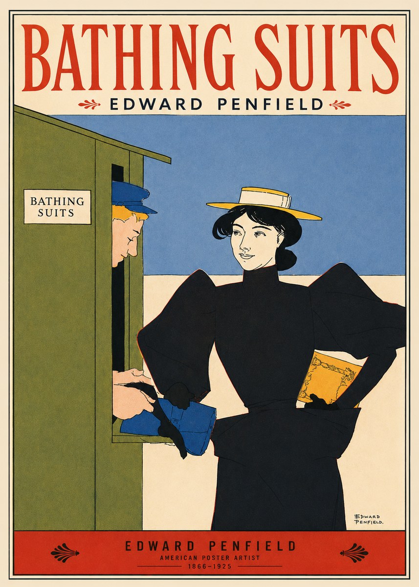Edward Penfield Bathing Suits No2 - Plakat
