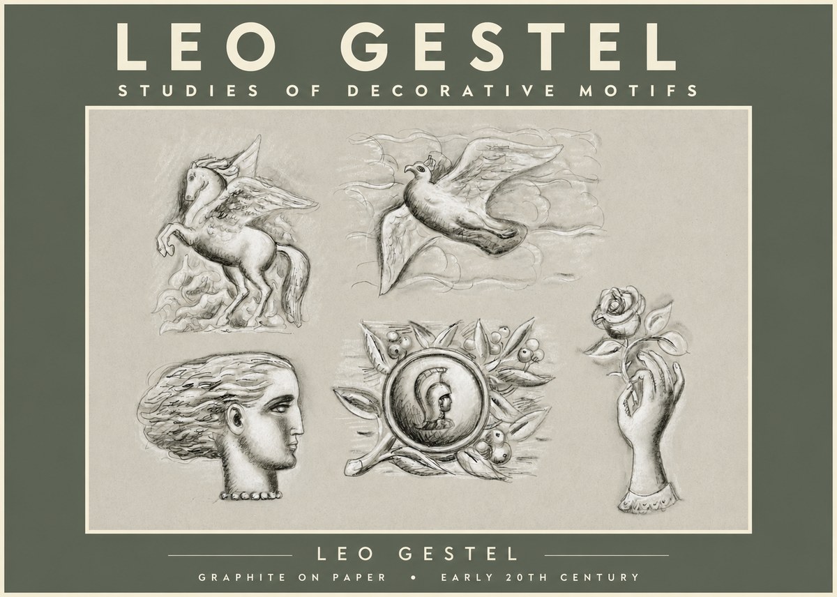 Leo Gestel Studies of Decorative Motifs No2 - Plakat