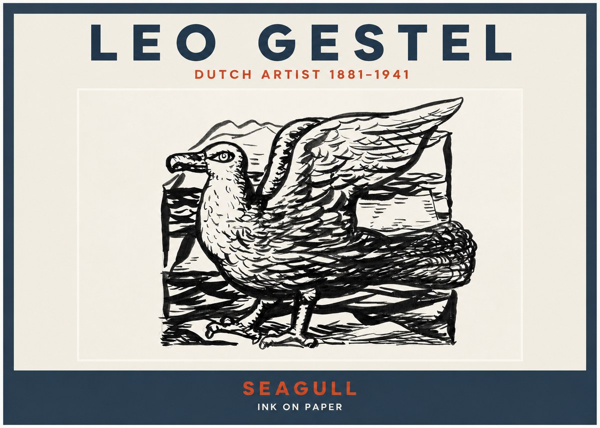 Leo Gestel Seagull No2 - Plakat