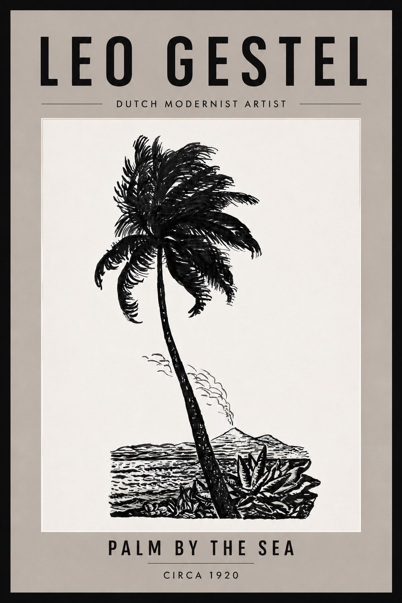Leo Gestel Palm by the Sea No4 - Plakat