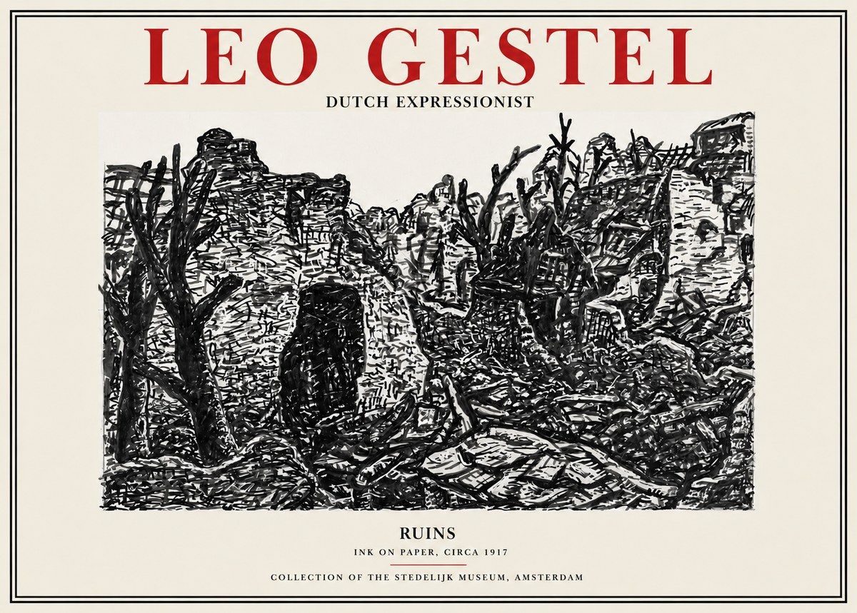 Leo Gestel Ruins No2 - Plakat