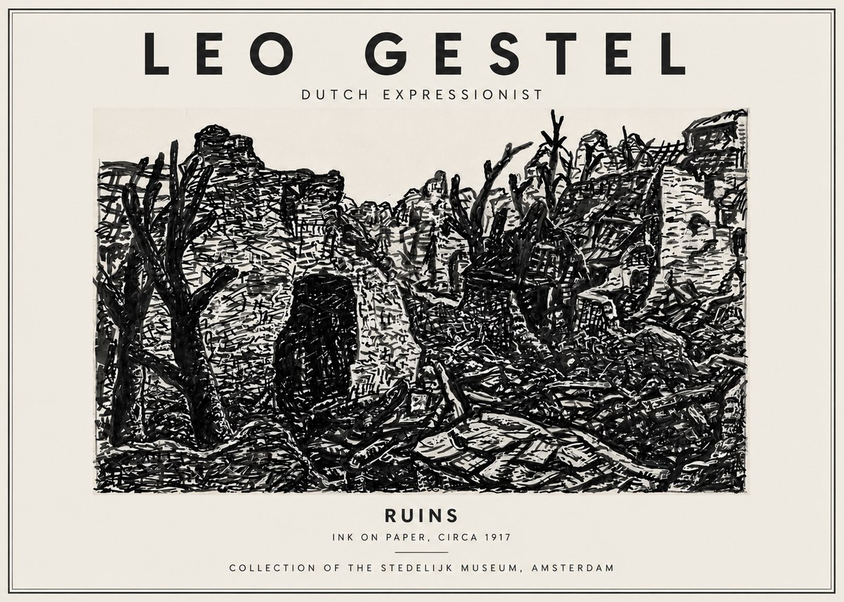 Leo Gestel Ruins No5 - Plakat