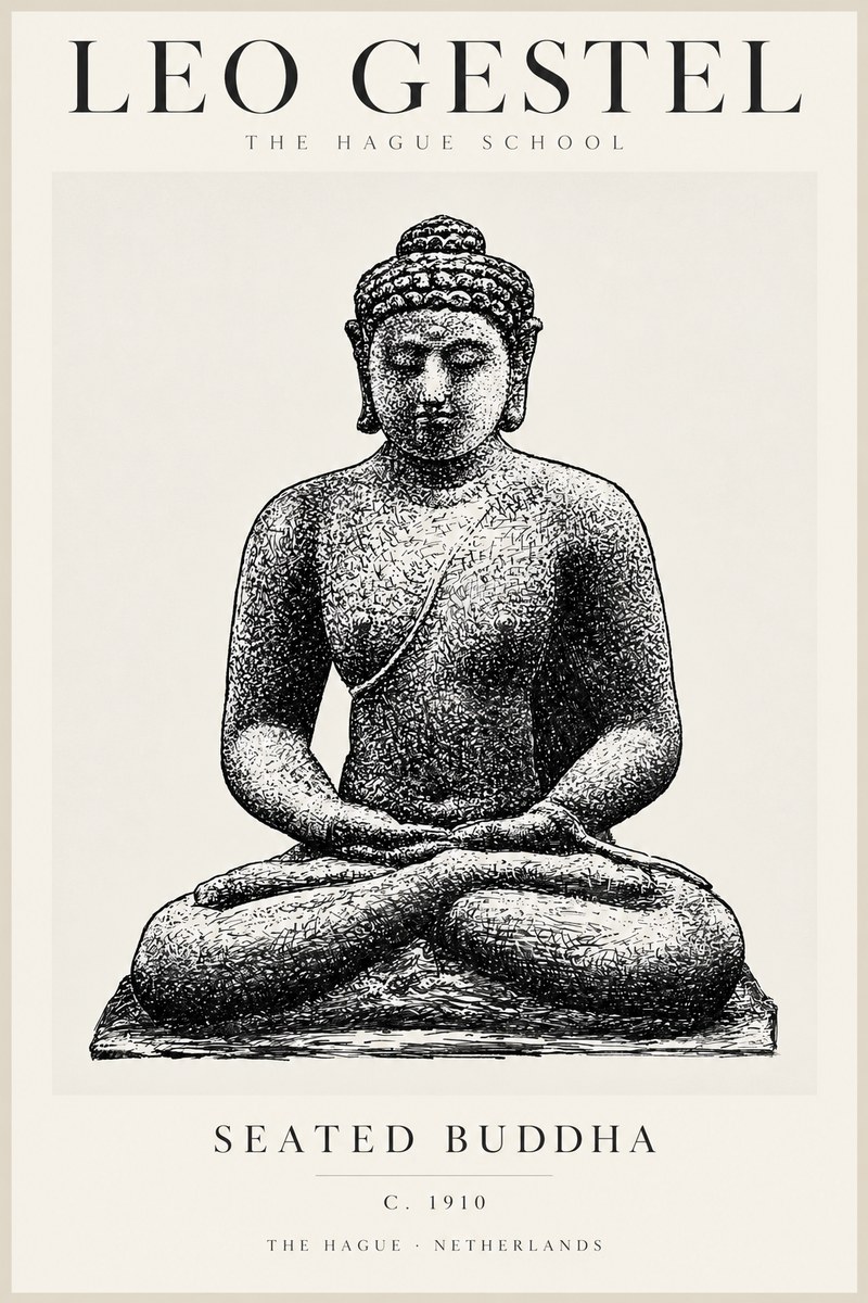 Leo Gestel Seated Buddha No2 - Plakat