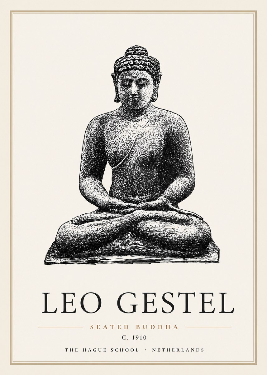 Leo Gestel Seated Buddha No5 - Plakat