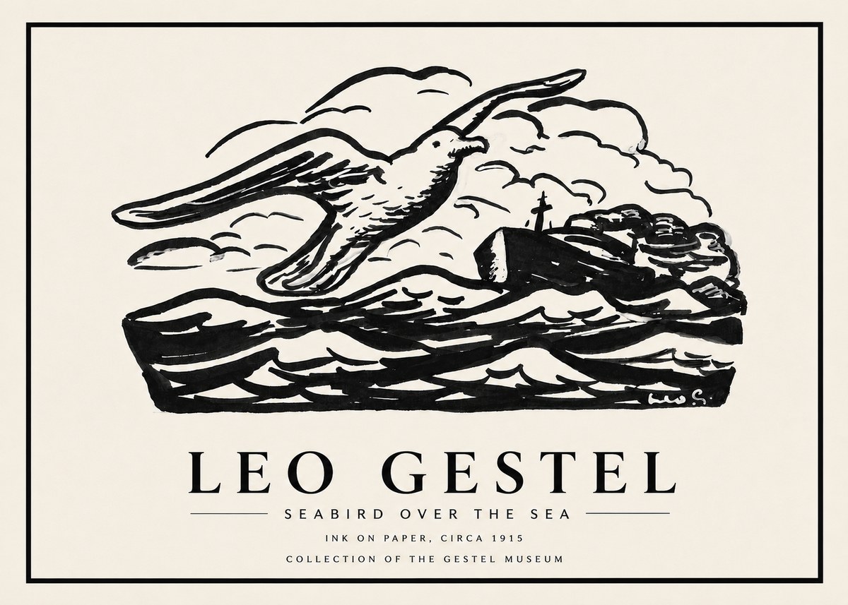 Leo Gestel Seabird over the Sea No4 - Plakat