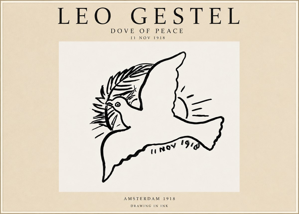 Leo Gestel Dove of Peace No3 - Plakat