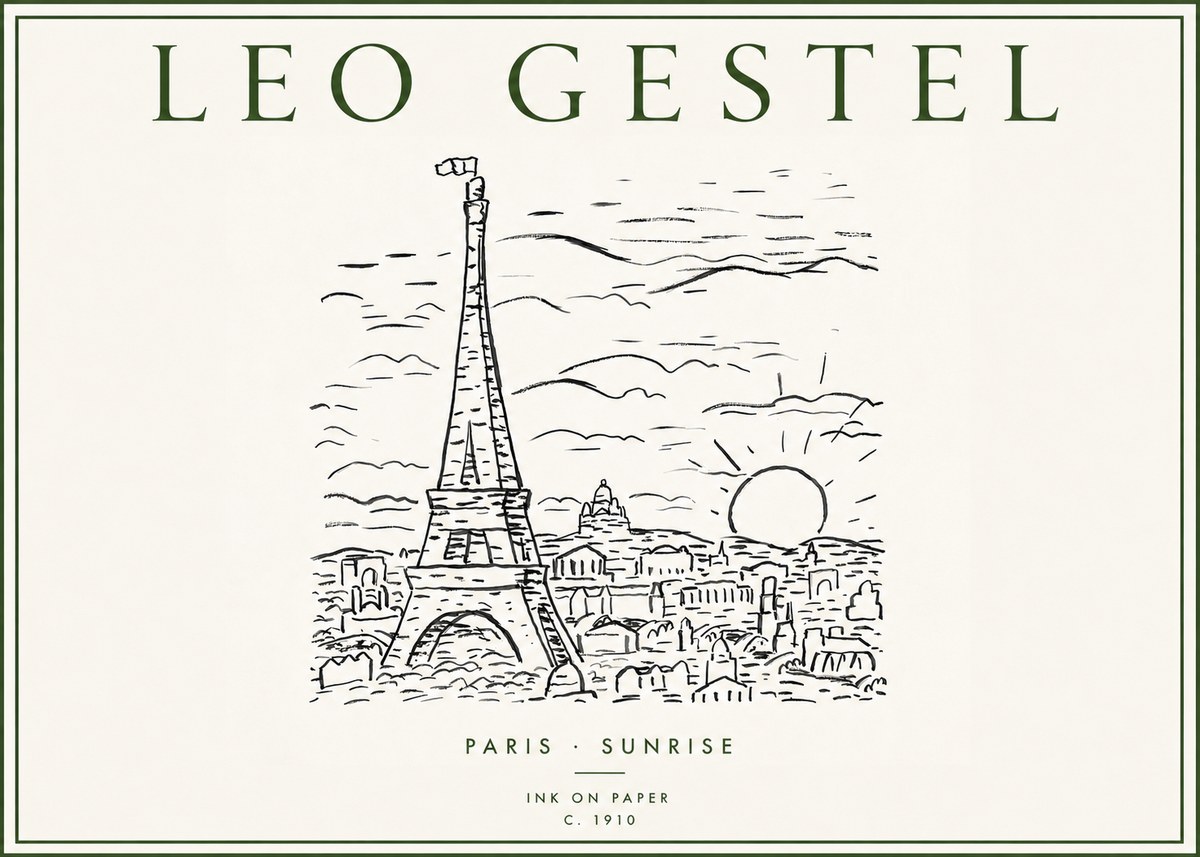Leo Gestel Paris Sunrise No3 - Plakat