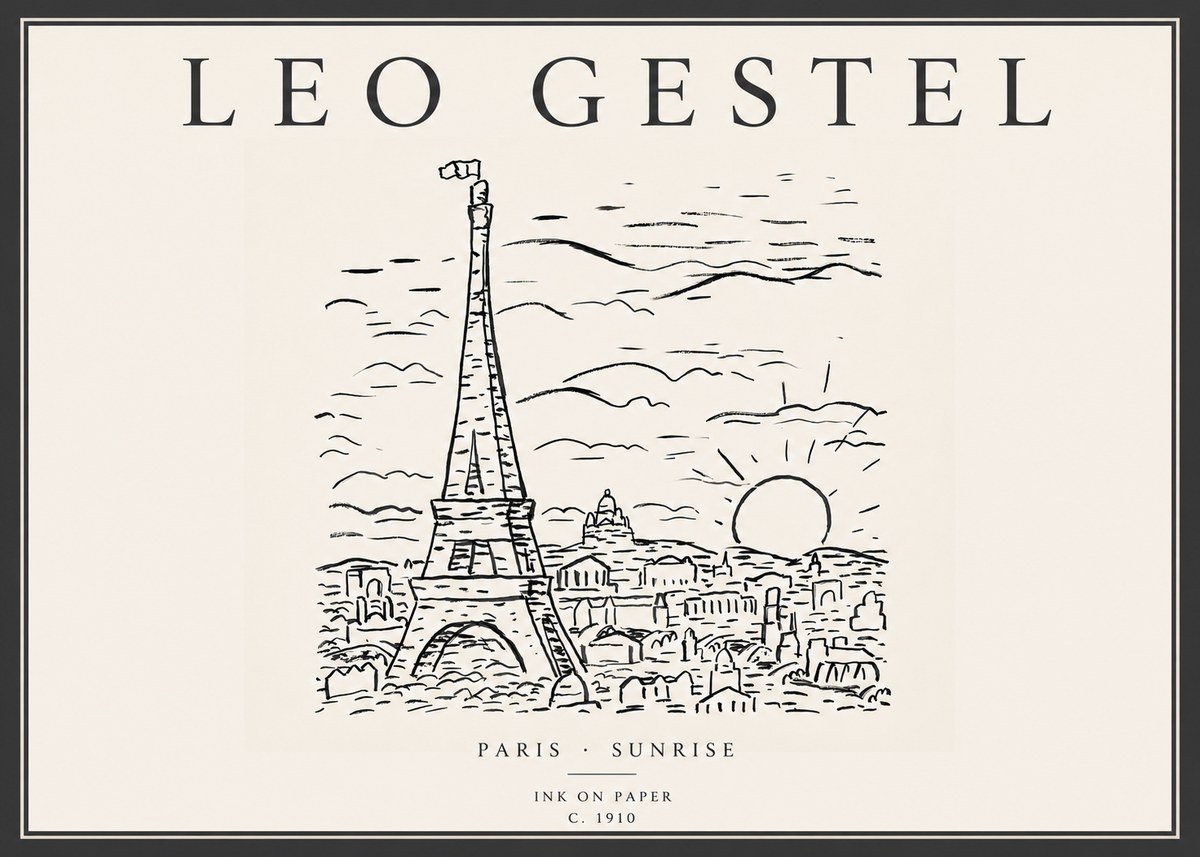 Leo Gestel Paris Sunrise No6 - Plakat